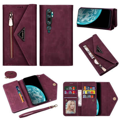 Skin Feel Zipper Horizontal Flip Leather Case with Holder & Card Slots & Photo Frame & Lanyard & Long Rope, For Xiaomi Mi CC9, For Xiaomi Mi CC9 Pro
