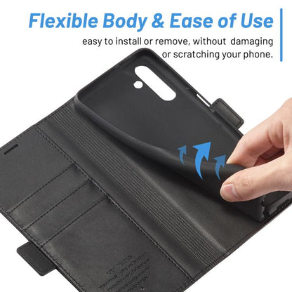 LC.IMEEKE Card Slots Skin Feeling Leather Phone Case, For Samsung Galaxy S25 5G, For Samsung Galaxy S25+ 5G