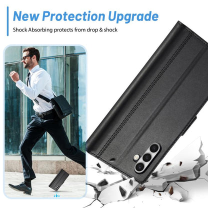 LC.IMEEKE Card Slots Skin Feeling Leather Phone Case, For Samsung Galaxy S25 5G, For Samsung Galaxy S25+ 5G