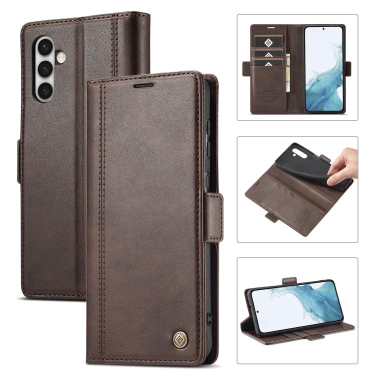 LC.IMEEKE Card Slots Skin Feeling Leather Phone Case, For Samsung Galaxy S25 5G, For Samsung Galaxy S25+ 5G