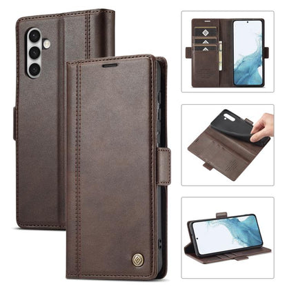 LC.IMEEKE Card Slots Skin Feeling Leather Phone Case, For Samsung Galaxy S25 5G, For Samsung Galaxy S25+ 5G