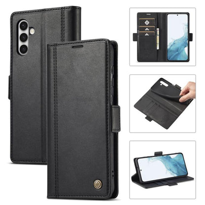 LC.IMEEKE Card Slots Skin Feeling Leather Phone Case, For Samsung Galaxy S25 5G, For Samsung Galaxy S25+ 5G