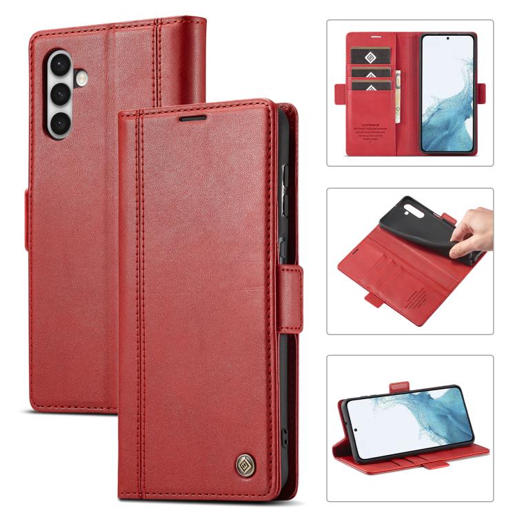 LC.IMEEKE Card Slots Skin Feeling Leather Phone Case, For Samsung Galaxy S25 5G, For Samsung Galaxy S25+ 5G