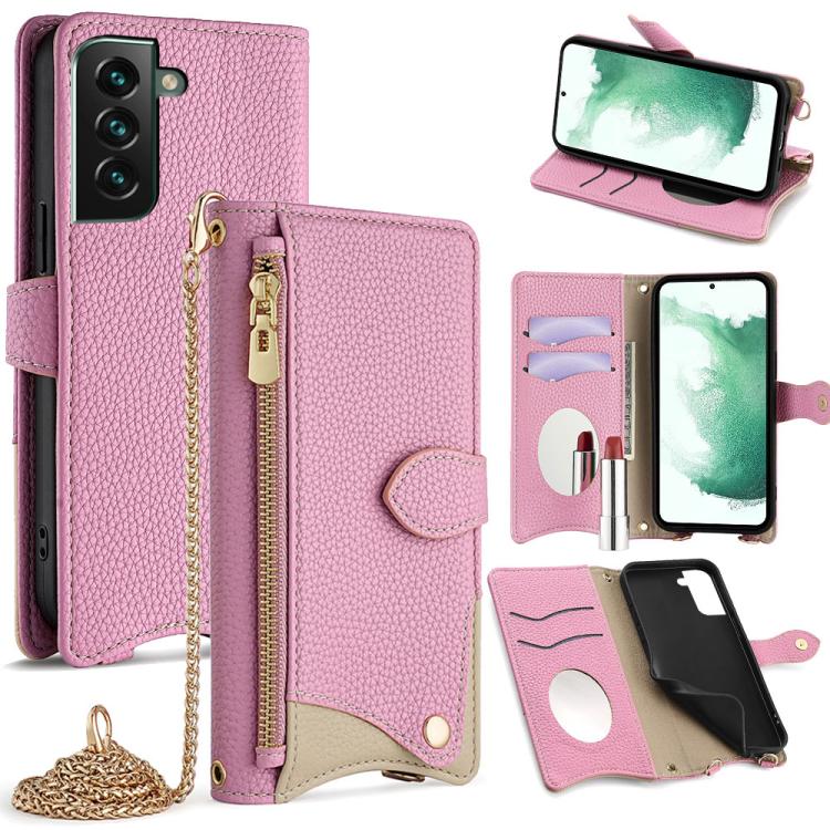 Crossbody Chain Fishtail Litchi Leather Phone Case, For Samsung Galaxy S22 5G, For Samsung Galaxy S21 5G, For Samsung Galaxy S21+ 5G, For Samsung Galaxy S21 Ultra 5G