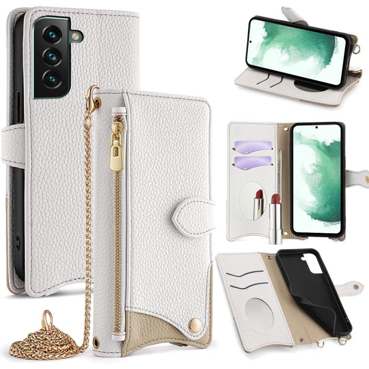 Crossbody Chain Fishtail Litchi Leather Phone Case, For Samsung Galaxy S22 5G, For Samsung Galaxy S21 5G, For Samsung Galaxy S21+ 5G, For Samsung Galaxy S21 Ultra 5G