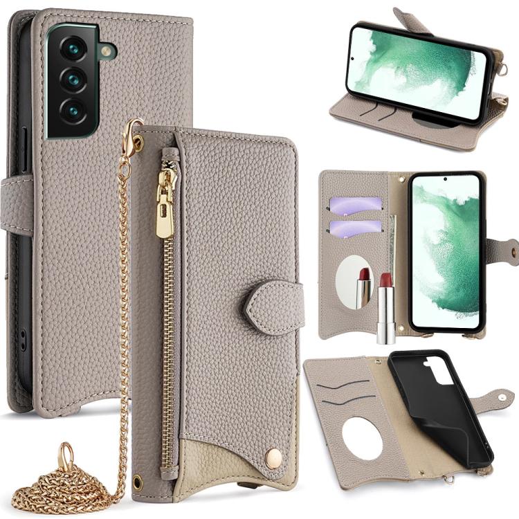 Crossbody Chain Fishtail Litchi Leather Phone Case, For Samsung Galaxy S23 5G, For Samsung Galaxy S22 Ultra 5G, For Samsung Galaxy S22+ 5G, For Samsung Galaxy S22 5G