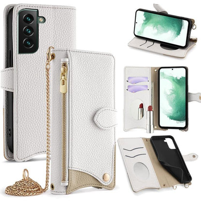 Crossbody Chain Fishtail Litchi Leather Phone Case, For Samsung Galaxy S23 5G, For Samsung Galaxy S22 Ultra 5G, For Samsung Galaxy S22+ 5G, For Samsung Galaxy S22 5G