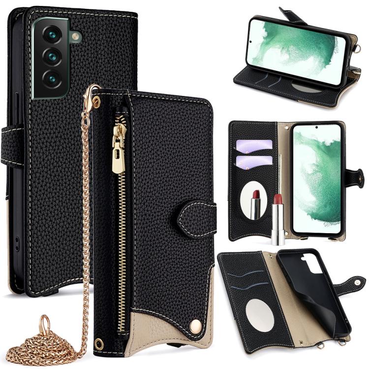 Crossbody Chain Fishtail Litchi Leather Phone Case, For Samsung Galaxy S23+ 5G, For Samsung Galaxy S23 5G, For Samsung Galaxy S22 Ultra 5G, For Samsung Galaxy S22+ 5G