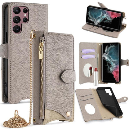 Crossbody Chain Fishtail Litchi Leather Phone Case, For Samsung Galaxy S23 5G, For Samsung Galaxy S22 Ultra 5G, For Samsung Galaxy S22+ 5G, For Samsung Galaxy S22 5G