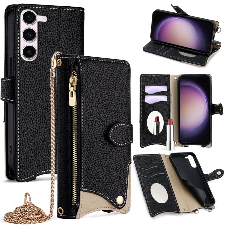 Crossbody Chain Fishtail Litchi Leather Phone Case, For Samsung Galaxy S23+ 5G, For Samsung Galaxy S23 5G, For Samsung Galaxy S22 Ultra 5G, For Samsung Galaxy S22+ 5G