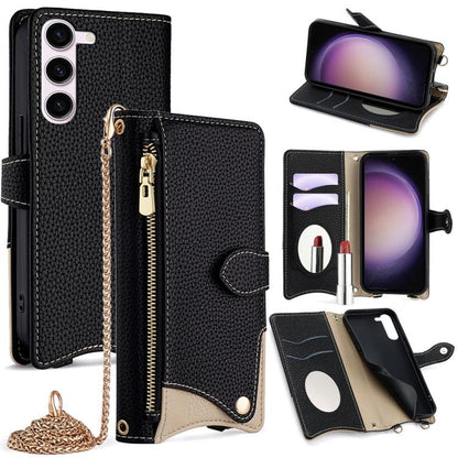 Crossbody Chain Fishtail Litchi Leather Phone Case, For Samsung Galaxy S23+ 5G, For Samsung Galaxy S23 5G, For Samsung Galaxy S22 Ultra 5G, For Samsung Galaxy S22+ 5G