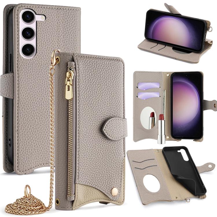 Crossbody Chain Fishtail Litchi Leather Phone Case, For Samsung Galaxy S23 5G, For Samsung Galaxy S22 Ultra 5G, For Samsung Galaxy S22+ 5G, For Samsung Galaxy S22 5G