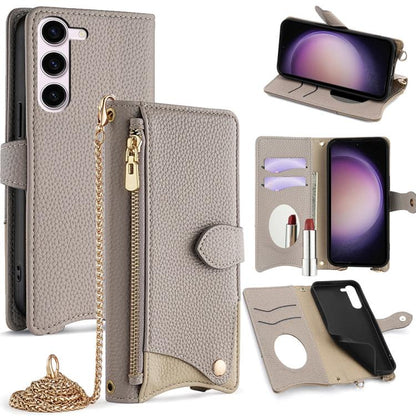 Crossbody Chain Fishtail Litchi Leather Phone Case, For Samsung Galaxy S23 5G, For Samsung Galaxy S22 Ultra 5G, For Samsung Galaxy S22+ 5G, For Samsung Galaxy S22 5G