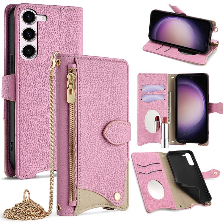 Crossbody Chain Fishtail Litchi Leather Phone Case, For Samsung Galaxy S23 5G, For Samsung Galaxy S22 Ultra 5G, For Samsung Galaxy S22+ 5G, For Samsung Galaxy S22 5G