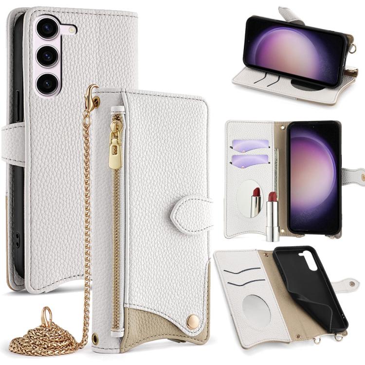 Crossbody Chain Fishtail Litchi Leather Phone Case, For Samsung Galaxy S23 5G, For Samsung Galaxy S22 Ultra 5G, For Samsung Galaxy S22+ 5G, For Samsung Galaxy S22 5G