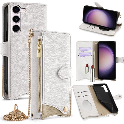 Crossbody Chain Fishtail Litchi Leather Phone Case, For Samsung Galaxy S23 5G, For Samsung Galaxy S22 Ultra 5G, For Samsung Galaxy S22+ 5G, For Samsung Galaxy S22 5G