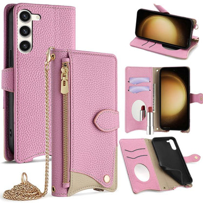 Crossbody Chain Fishtail Litchi Leather Phone Case, For Samsung Galaxy S24 5G, For Samsung Galaxy S23 FE 5G, For Samsung Galaxy S23 Ultra 5G, For Samsung Galaxy S23+ 5G