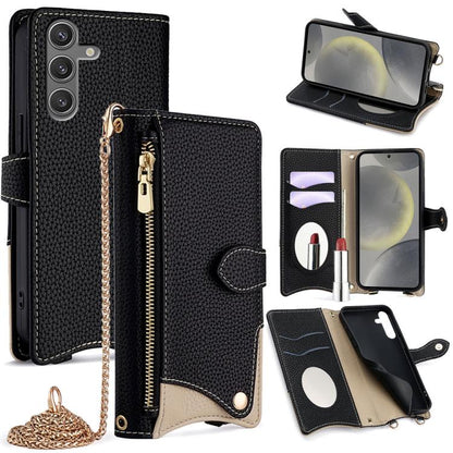 Crossbody Chain Fishtail Litchi Leather Phone Case, For Samsung Galaxy S24 5G, For Samsung Galaxy S23 FE 5G, For Samsung Galaxy S23 Ultra 5G, For Samsung Galaxy S23+ 5G