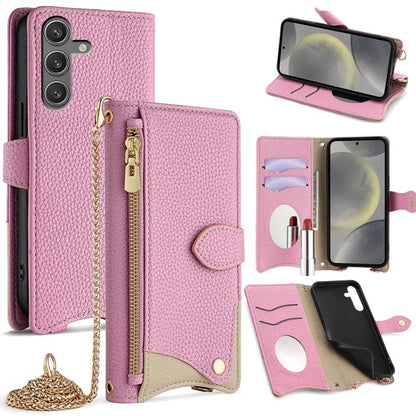 Crossbody Chain Fishtail Litchi Leather Phone Case, For Samsung Galaxy S24 5G, For Samsung Galaxy S23 FE 5G, For Samsung Galaxy S23 Ultra 5G, For Samsung Galaxy S23+ 5G
