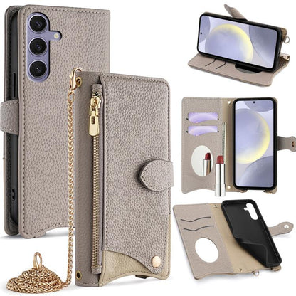 Crossbody Chain Fishtail Litchi Leather Phone Case, For Samsung Galaxy S25+ 5G, For Samsung Galaxy S25 Ultra 5G, For Samsung Galaxy S24 Ultra 5G, For Samsung Galaxy S24+ 5G