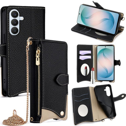Crossbody Chain Fishtail Litchi Leather Phone Case, For Samsung Galaxy S26+ 5G, For Samsung Galaxy S26 Ultra 5G, For Samsung Galaxy S26 5G, For Samsung Galaxy S25 5G