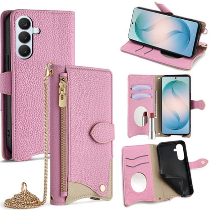 Crossbody Chain Fishtail Litchi Leather Phone Case, For Samsung Galaxy S26+ 5G, For Samsung Galaxy S26 Ultra 5G, For Samsung Galaxy S26 5G, For Samsung Galaxy S25 5G