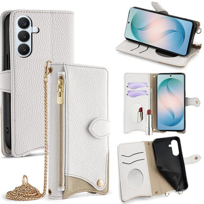 Crossbody Chain Fishtail Litchi Leather Phone Case, For Samsung Galaxy S26+ 5G, For Samsung Galaxy S26 Ultra 5G, For Samsung Galaxy S26 5G, For Samsung Galaxy S25 5G