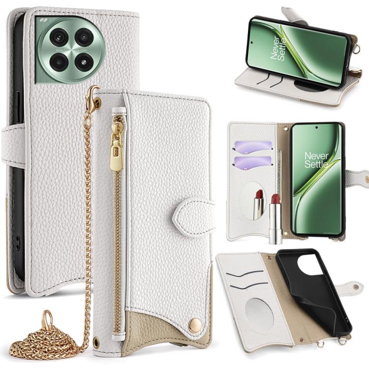 Crossbody Chain Fishtail Litchi Leather Phone Case, For OnePlus Ace 5 / Ace 5 Pro, For OnePlus Ace 3 Pro, For OnePlus Nord N200 5G