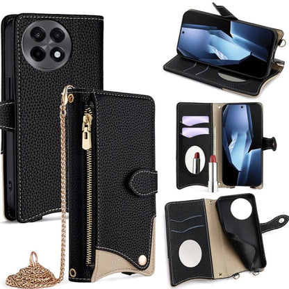 Crossbody Chain Fishtail Litchi Leather Phone Case, For OnePlus Ace 5 / Ace 5 Pro, For OnePlus Ace 3 Pro, For OnePlus Nord N200 5G