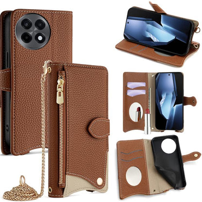Crossbody Chain Fishtail Litchi Leather Phone Case, For OnePlus Ace 5 / Ace 5 Pro, For OnePlus Ace 3 Pro, For OnePlus Nord N200 5G