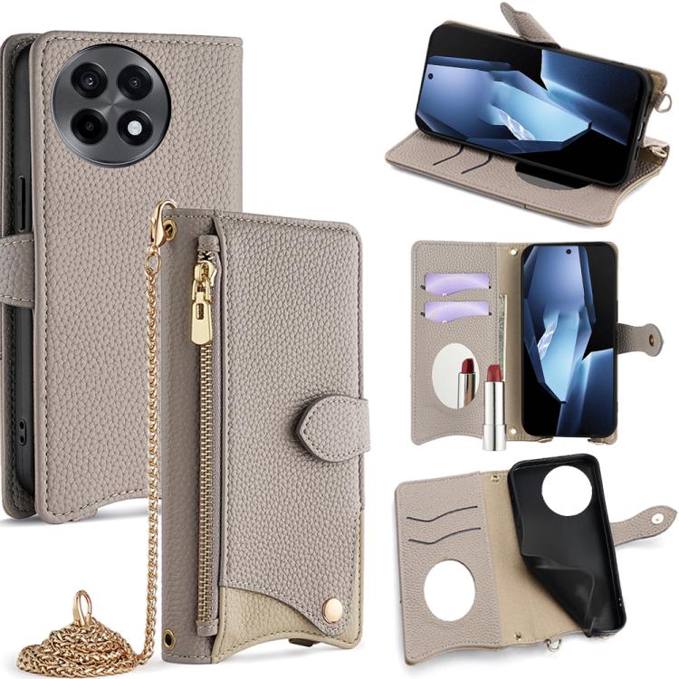 Crossbody Chain Fishtail Litchi Leather Phone Case, For OnePlus Ace 5 / Ace 5 Pro, For OnePlus Ace 3 Pro, For OnePlus Nord N200 5G