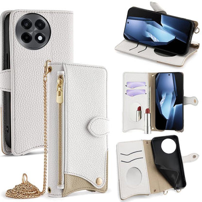 Crossbody Chain Fishtail Litchi Leather Phone Case, For OnePlus Ace 5 / Ace 5 Pro, For OnePlus Ace 3 Pro, For OnePlus Nord N200 5G