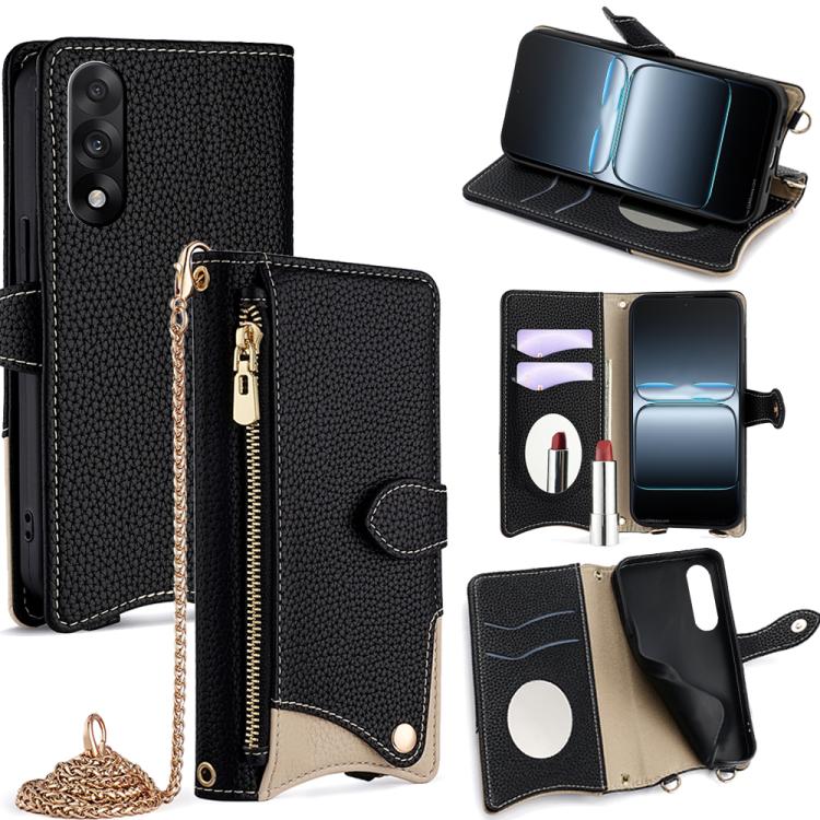 Crossbody Chain Fishtail Litchi Leather Phone Case, For OnePlus Ace 6, For OnePlus 15, For OnePlus Ace 5 Ultra / Nord 5, For OnePlus Nord CE5 / Ace 5 Racing