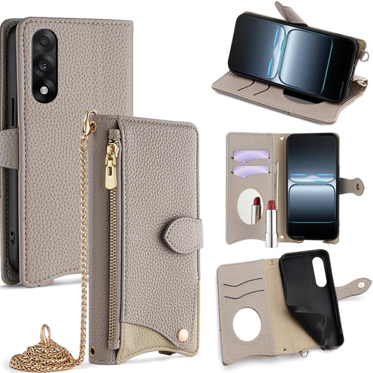 Crossbody Chain Fishtail Litchi Leather Phone Case, For OnePlus Ace 6, For OnePlus 15, For OnePlus Ace 5 Ultra / Nord 5, For OnePlus Nord CE5 / Ace 5 Racing