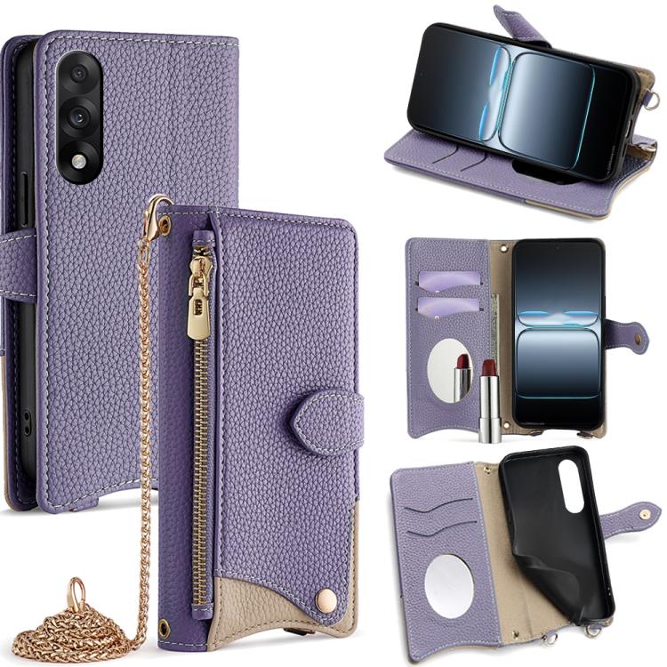 Crossbody Chain Fishtail Litchi Leather Phone Case, For OnePlus Ace 6, For OnePlus 15, For OnePlus Ace 5 Ultra / Nord 5, For OnePlus Nord CE5 / Ace 5 Racing