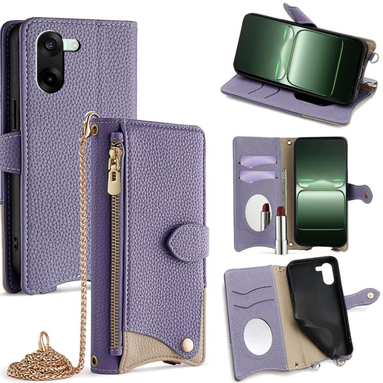 Crossbody Chain Fishtail Litchi Leather Phone Case, For OnePlus Ace 6, For OnePlus 15, For OnePlus Ace 5 Ultra / Nord 5, For OnePlus Nord CE5 / Ace 5 Racing