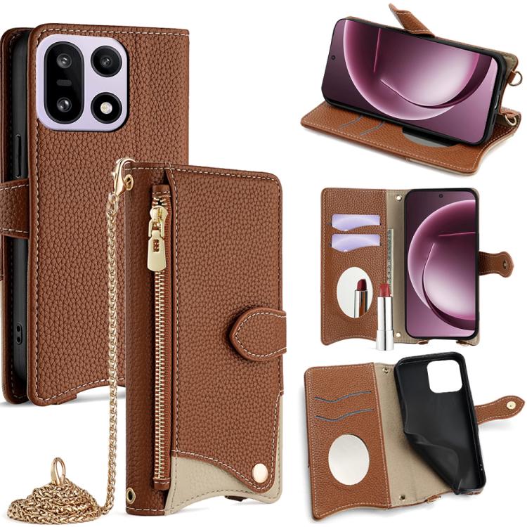 Crossbody Chain Fishtail Litchi Leather Phone Case, For OnePlus Ace 6, For OnePlus 15, For OnePlus Ace 5 Ultra / Nord 5, For OnePlus Nord CE5 / Ace 5 Racing