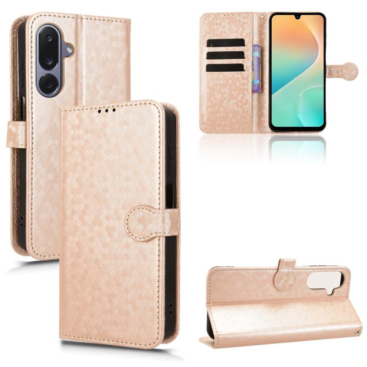 Honeycomb Dot Texture Leather Phone Case, For Samsung Galaxy M36 5G, For Samsung Galaxy S25 FE 5G, For Samsung Galaxy S25 5G, For Samsung Galaxy S25+ 5G