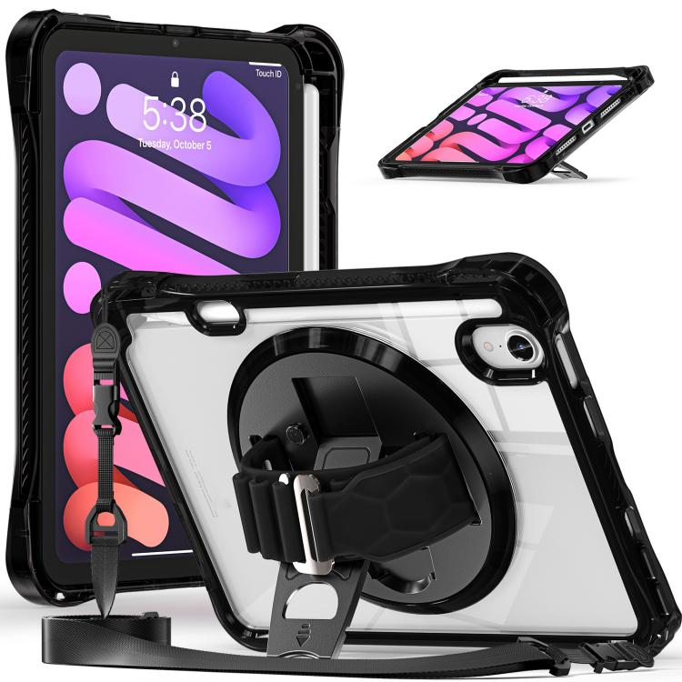 Rotation Grip Holder TPU Hybrid Clear PC Tablet Case, For iPad 2025 / 2022, For iPad mini 2024 / mini 6, For iPad 10.2 2021 / 2020 / 2019