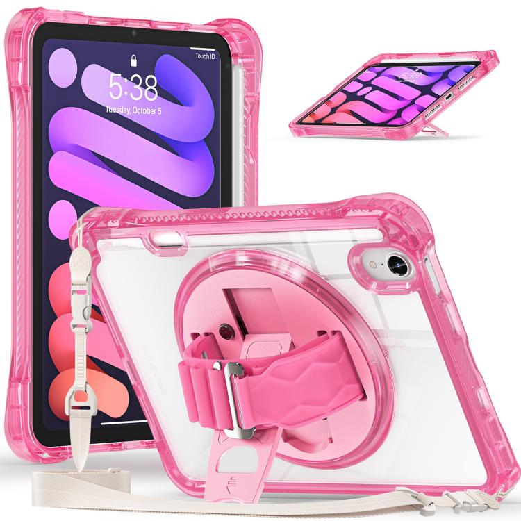 Rotation Grip Holder TPU Hybrid Clear PC Tablet Case, For iPad 2025 / 2022, For iPad mini 2024 / mini 6, For iPad 10.2 2021 / 2020 / 2019
