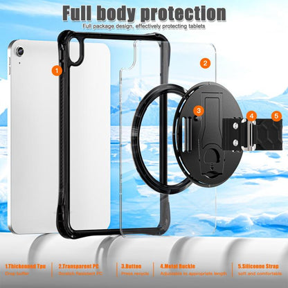 Rotation Grip Holder TPU Hybrid Clear PC Tablet Case, For iPad 2025 / 2022, For iPad mini 2024 / mini 6, For iPad 10.2 2021 / 2020 / 2019
