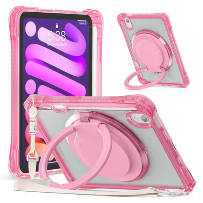 Rotation Ring Handle TPU Hybrid Clear PC Tablet Case, For iPad Air 13 2025 / 2024, For iPad mini 2024 / mini 6, For iPad 10.2 2021 / 2020 / 2019