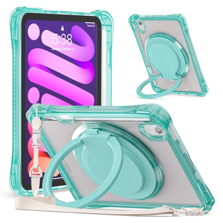 Rotation Ring Handle TPU Hybrid Clear PC Tablet Case, For iPad Air 13 2025 / 2024, For iPad mini 2024 / mini 6, For iPad 10.2 2021 / 2020 / 2019