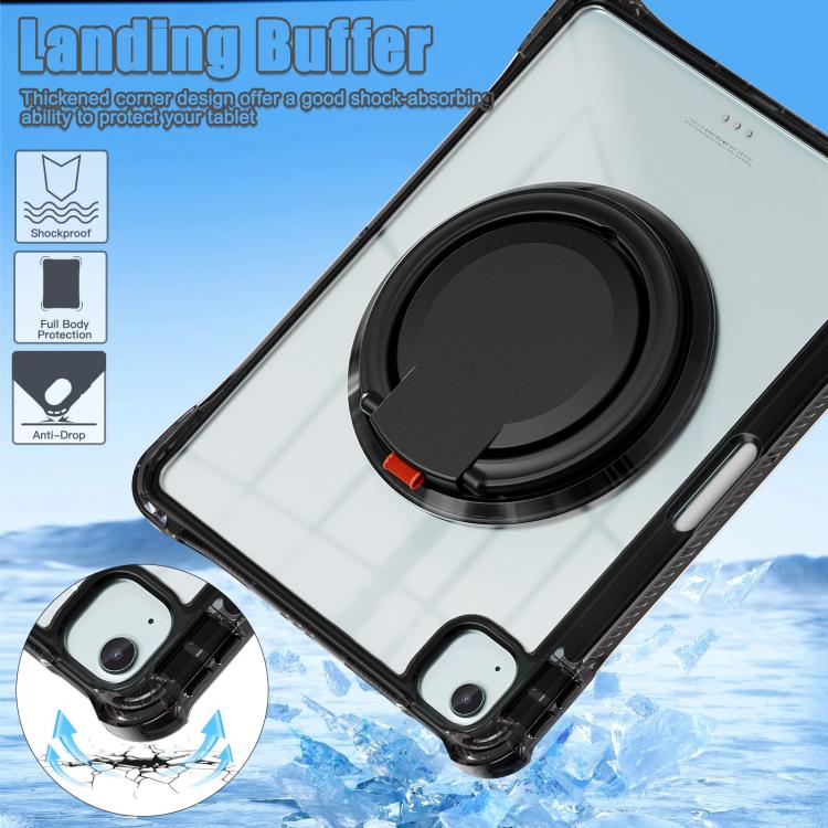Rotation Ring Handle TPU Hybrid Clear PC Tablet Case, For iPad Air 13 2025 / 2024, For iPad mini 2024 / mini 6, For iPad 10.2 2021 / 2020 / 2019