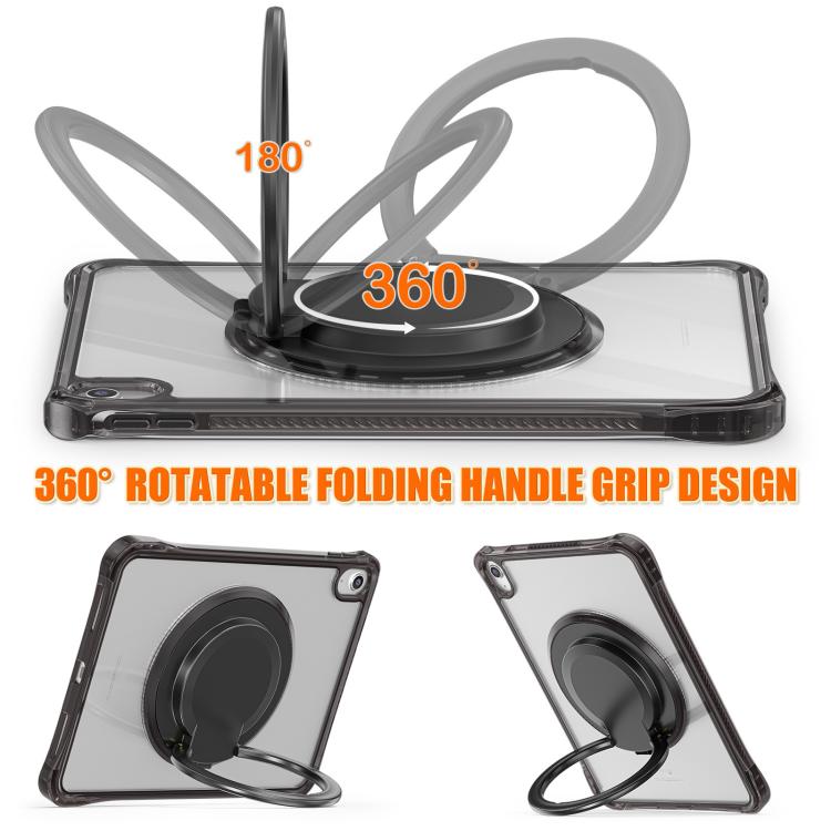 Rotation Ring Handle TPU Hybrid Clear PC Tablet Case, For iPad 10th Gen 10.9 2022, For iPad mini 2024 / mini 6, For iPad 10.2 2021 / 2020 / 2019