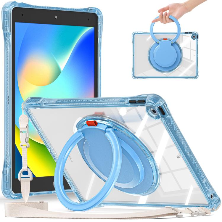 Rotation Ring Handle TPU Hybrid Clear PC Tablet Case, For iPad Air 13 2025 / 2024, For iPad mini 2024 / mini 6, For iPad 10.2 2021 / 2020 / 2019