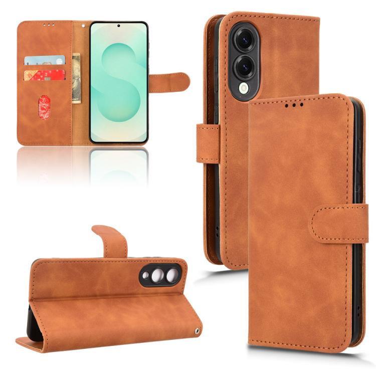 Skin Feel Magnetic Flip Leather Phone Case, For Samsung Galaxy S25 Edge 5G, For Samsung Galaxy S25 5G, For Samsung Galaxy S25+ 5G, For Samsung Galaxy S25 Ultra 5G