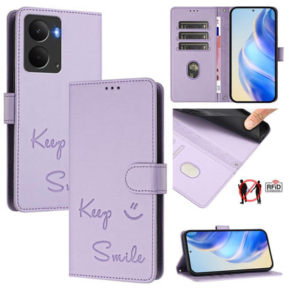Smile Embossing RFID Leather Phone Case, For Realme P3 5G, For Realme 14 Pro+ 5G, For Realme 14 Pro 5G