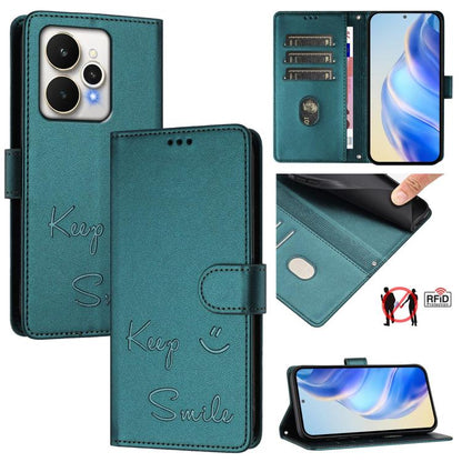 Smile Embossing RFID Leather Phone Case, For Realme P4 5G, For Realme 15T 5G Global, For Realme 15 / 15 Pro 5G Global, For Realme C71 4G Global