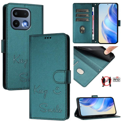 Smile Embossing RFID Leather Phone Case, For Realme 16 Pro 5G Global, For Realme C71 4G India / Note 70 4G, For Realme C85 5G / 15x 5G India, For Realme P4 Pro 5G
